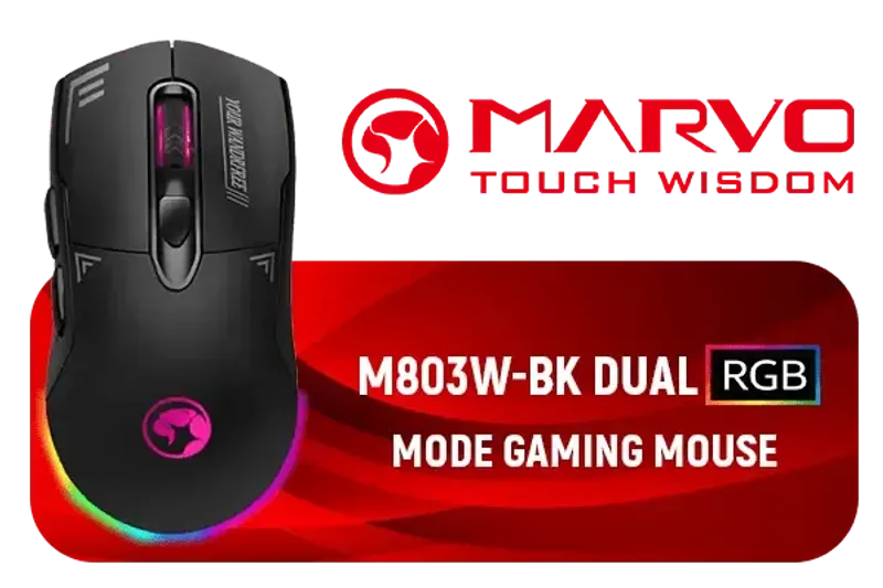 MARVO M803W-BK Dual-Mode Gaming Mouse - Ultimate Precision and Flexibility