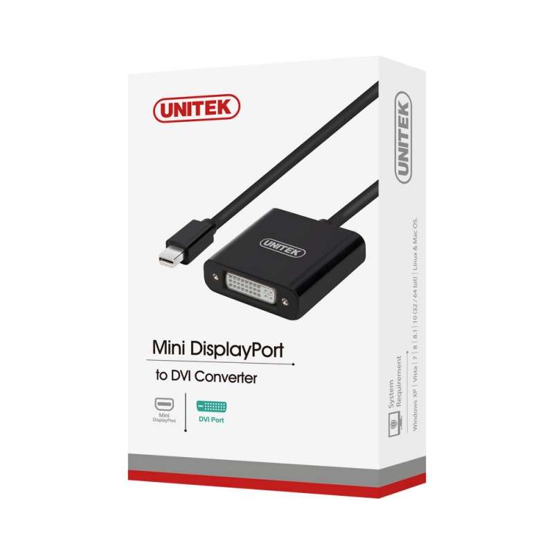 Unitek Y-6326BK Mini DisplayPort to DVI Converter - Black