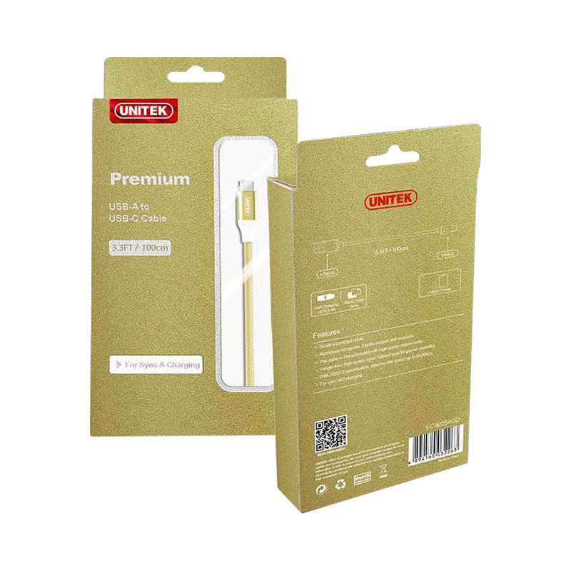Unitek 1.5m, 2-in-1 Micro USB and Lightning Cable - Gold (Y-C4023GD)