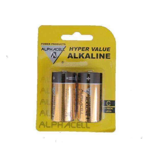 Alphacell Alkaline Size C Hyper Value Battery (2pc)