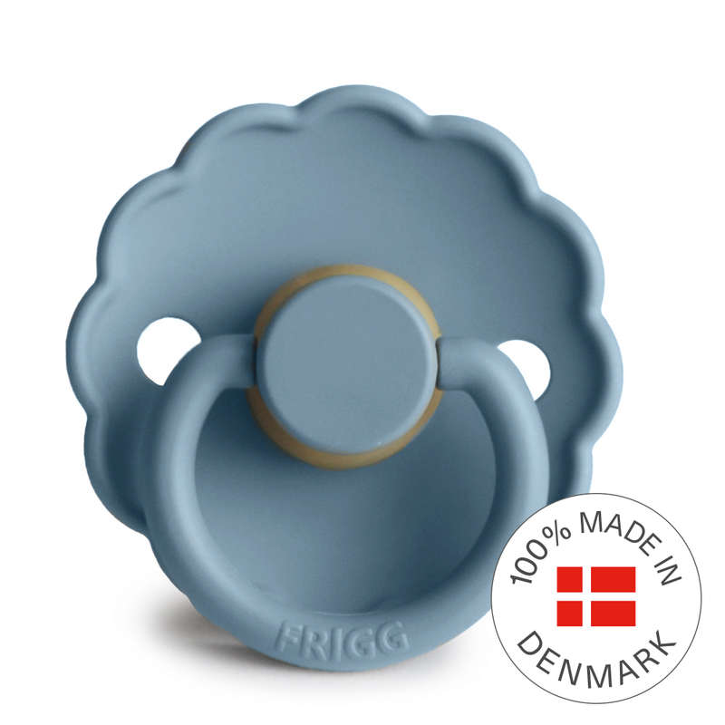 FRIGG Daisy - Round Latex Pacifier - Glacier Blue