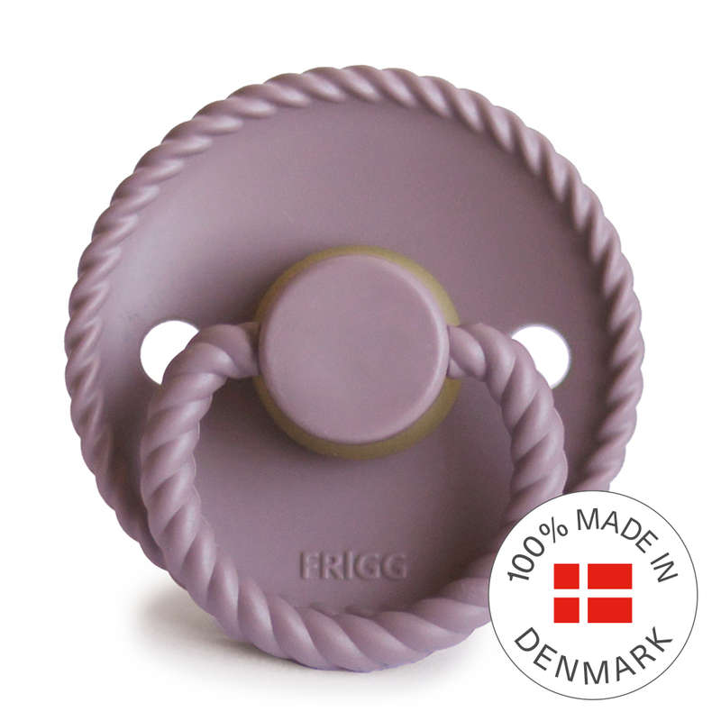 FRIGG Rope - Round Latex Pacifier - Twilight Mauve
