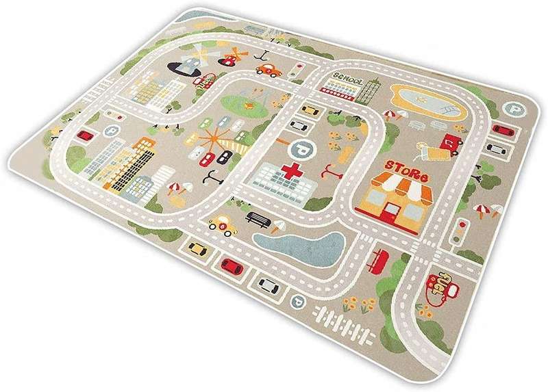 Rectangular Crystal Velvet Carpet for Kids