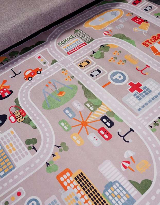 Rectangular Crystal Velvet Carpet for Kids