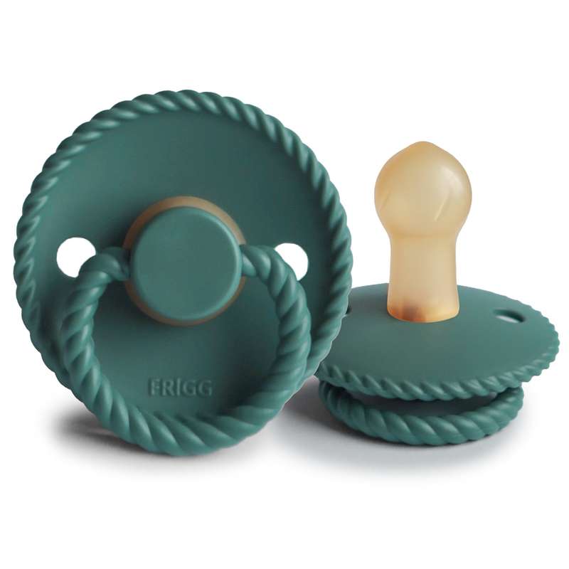 FRIGG Rope - Round Latex Pacifier - Vintage Green