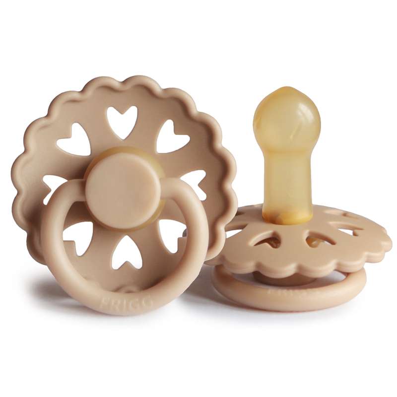 FRIGG Fairytale - Round Latex Pacifier - Emporers New Clothes (Silky Satin)
