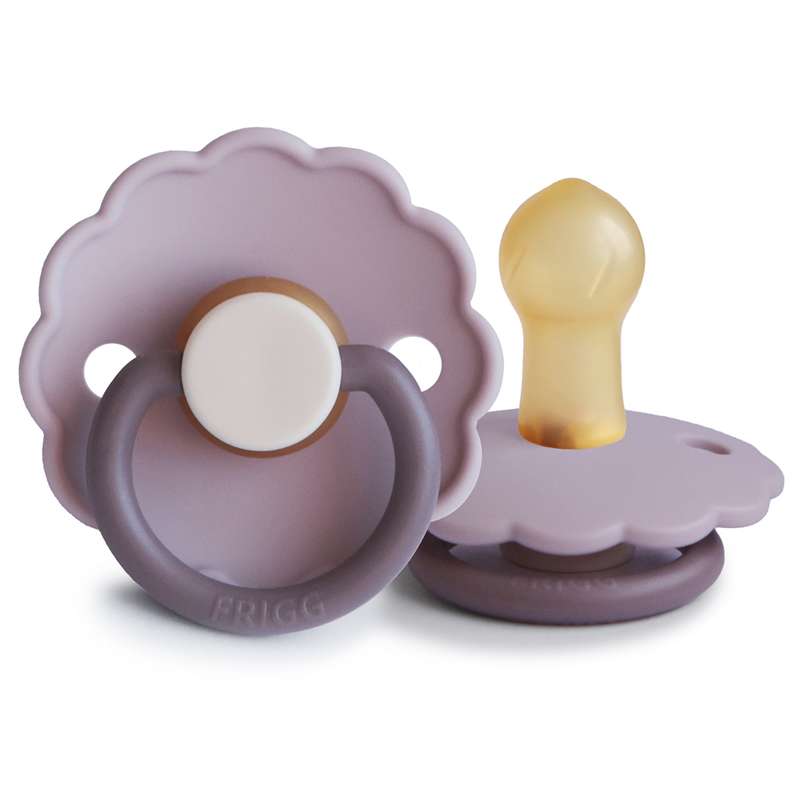 FRIGG Daisy Colourblock - Round Latex Pacifier - Lavender Haze