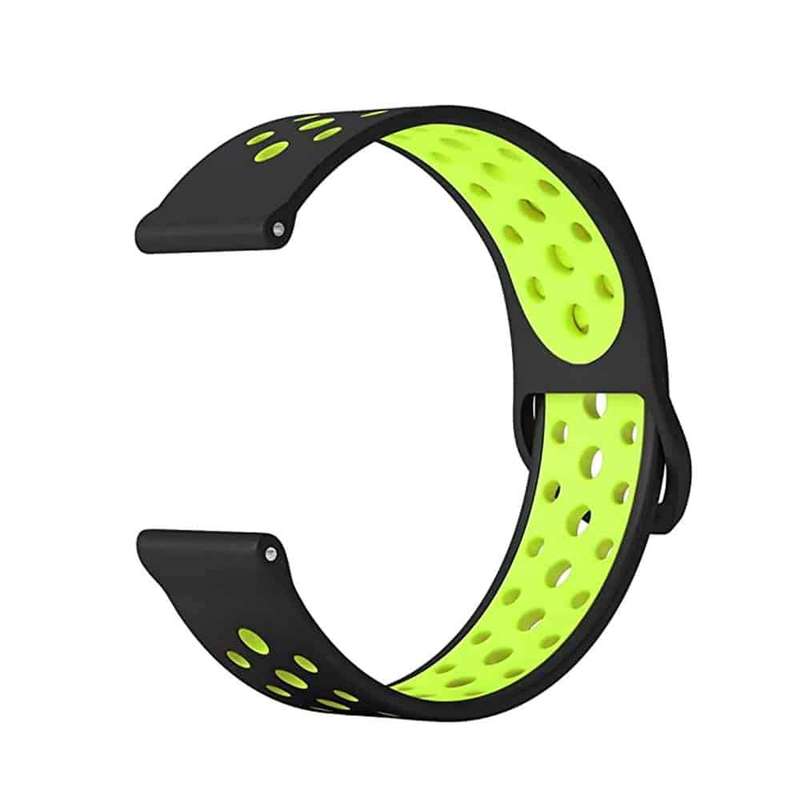 Killer Deals 18mm Samsung Gear Sport silicone strap - Black & green