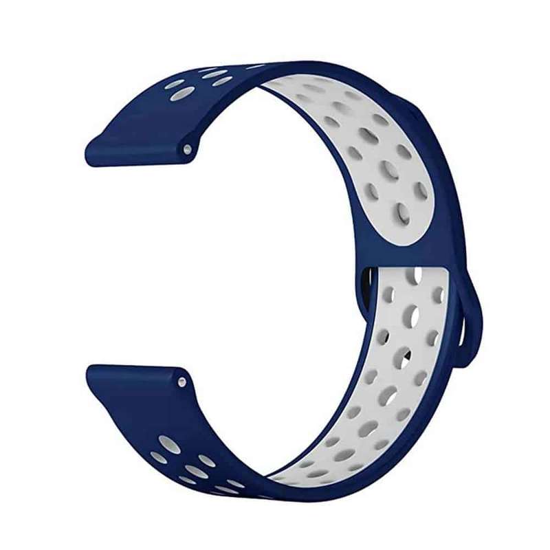 Killer Deals 18mm Samsung Gear Sport silicone strap - Navy & white