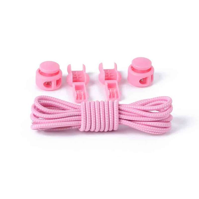 Killer Deals Lazy No-Tie Elastic Speed Shoelaces - Pink