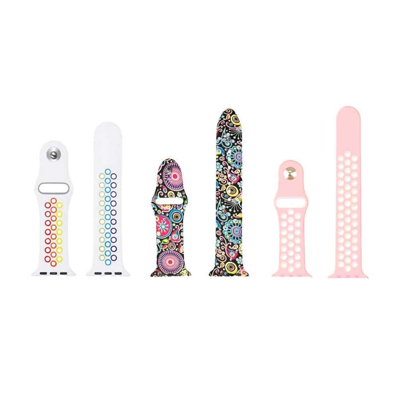 Killer Deals Silicone Strap for 38/40/41mm Apple Watch (S/M)- 3 Pack Combo