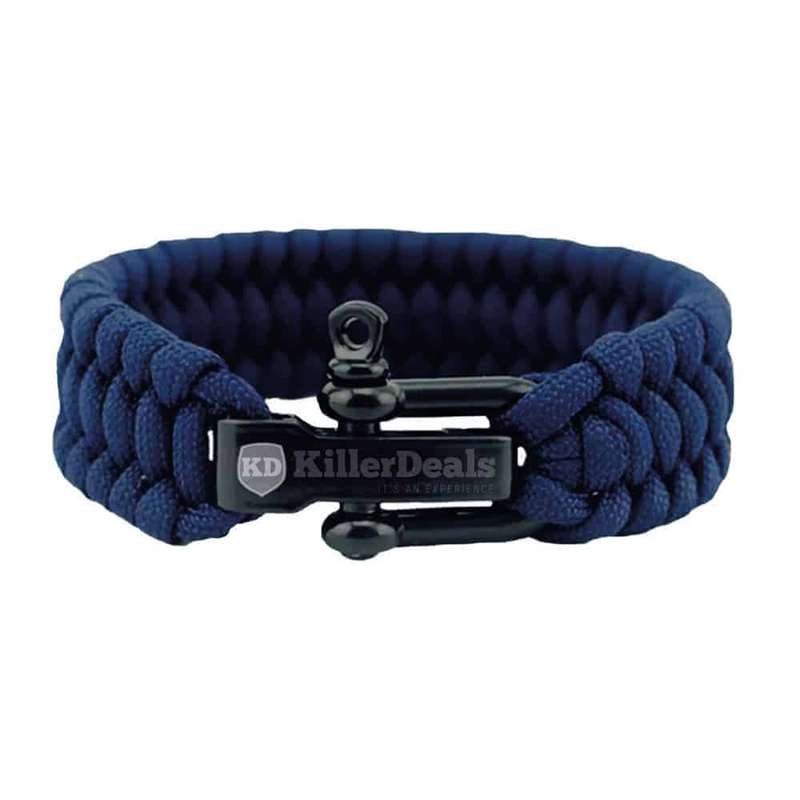 Killer Deals Paracord Outdoor Camping Tactical Survival Bracelet - Navy- L