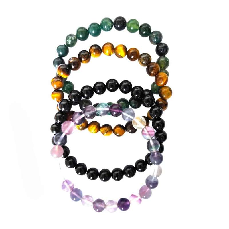 Killer Deals Fashion Bangles Stone Bracelets Set - x4 Assorted Colours