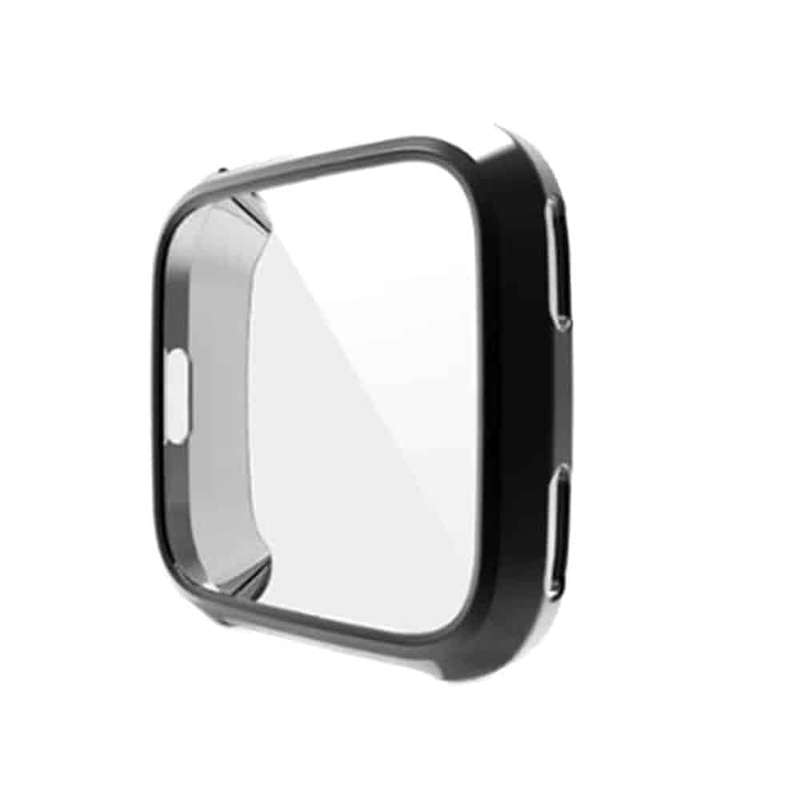 Killer Deals Soft Full Face Screen Protector Case for Fitbit Versa 1- Black