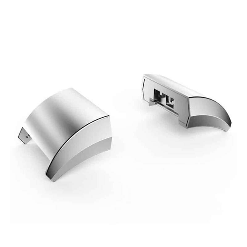 18mm Fitbit Charge 2 strap steel adapter connectors - Silver