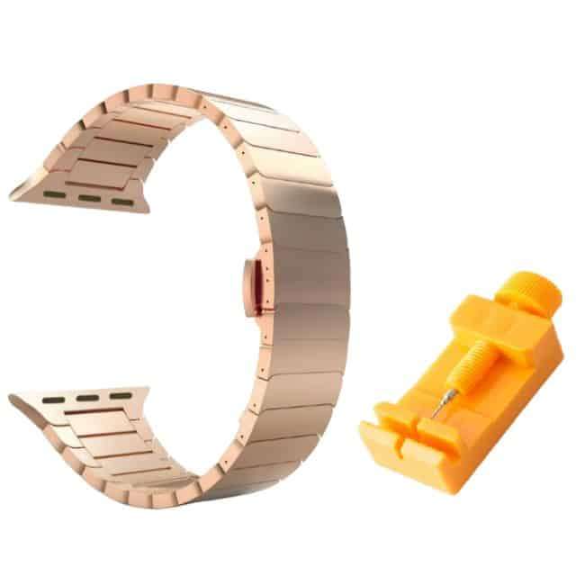 Killer Deals Stainless Steel Strap for 42/44/45/49mm Apple Watch & Tool- Rose Gold