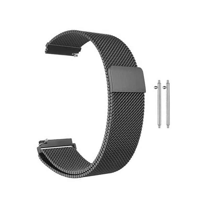 Killer Deals Stainless Steel Milanese Strap for Huawei GT sport, Vivoactive 4 - Black