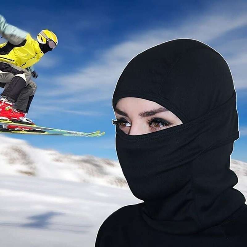 Killer Deals Winter rain snow cold wind-resistant ski balaclava face mask - Black
