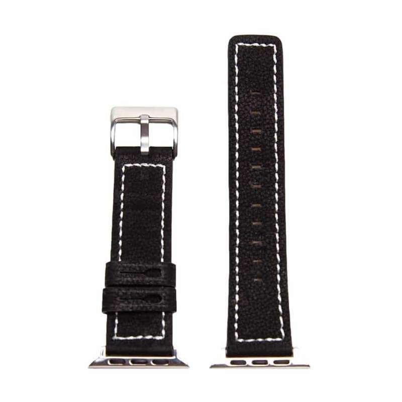 Killer Deals Replacement Leather Strap for 42/44/45/49mm Apple Watch- Black