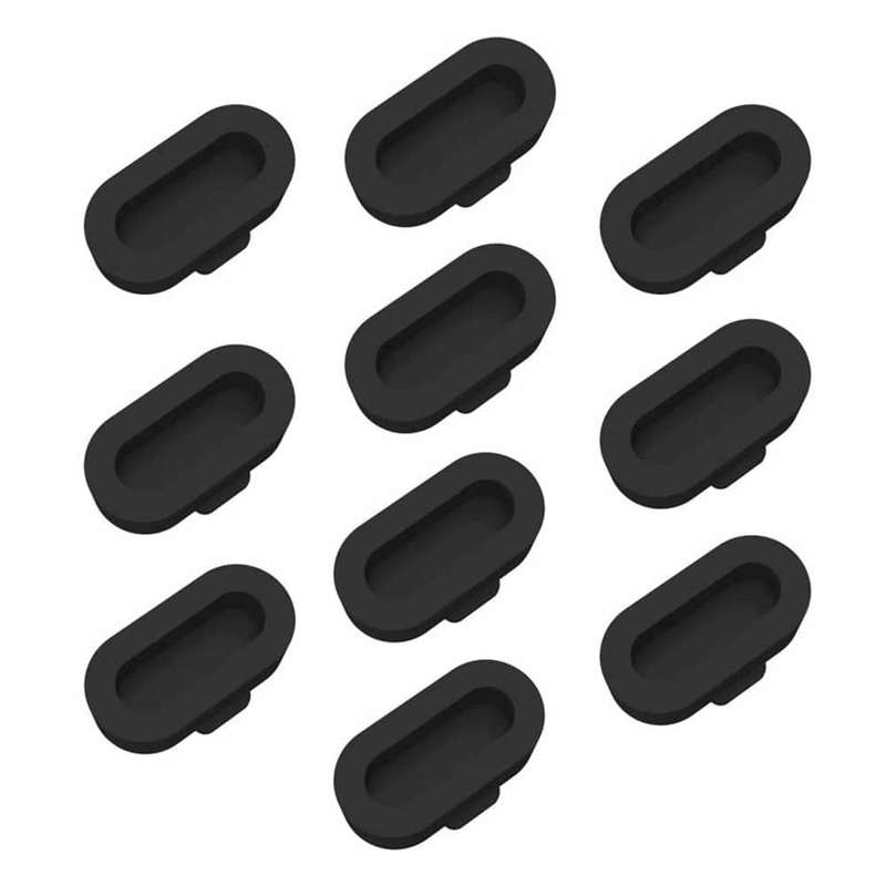 Killer Deals Garmin Fenix 6 charging port anti-dust silicone plugs pack -(x10) Black