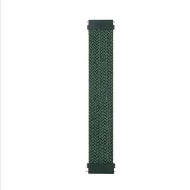 Killer Deals 20mm Universal watch braided elastic loop strap - A.green (155mm)