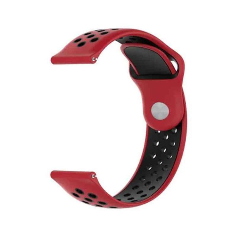 Killer Deals 20mm Sporty Silicone Strap for Samsung Gear Sport- Black/Red