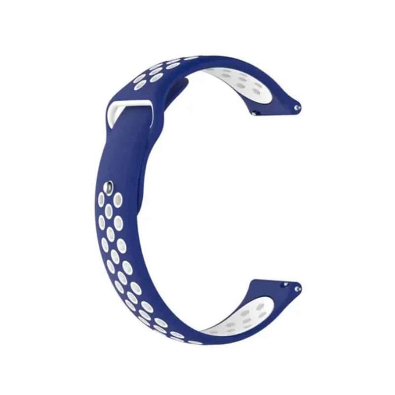 Killer Deals 22mm Samsung Gear Sport silicone strap - Navy & white
