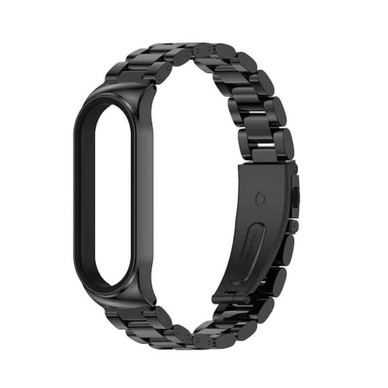 Killer Deals 3 links stainless steel band for xiaomi band 3/4 - Black