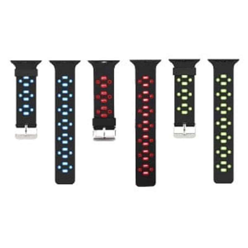 Killer Deals Sporty Silicone Strap for 42/44/45/49mm Apple Watch- 3-Colour Combo