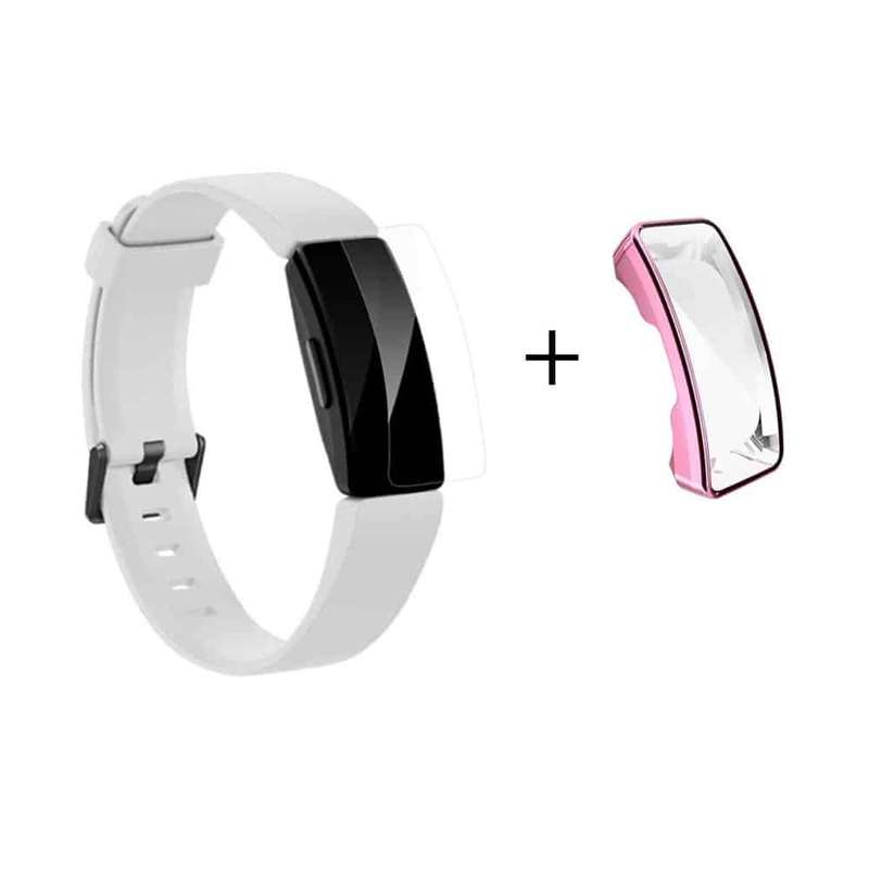 Killer Deals Fitbit Inspire/HR TPU case (R. pink) + screen protector Combo