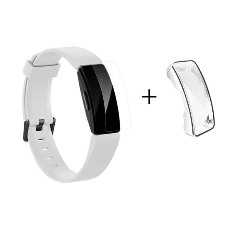 Killer Deals Fitbit Inspire/HR TPU case (Silver) + screen protector Combo