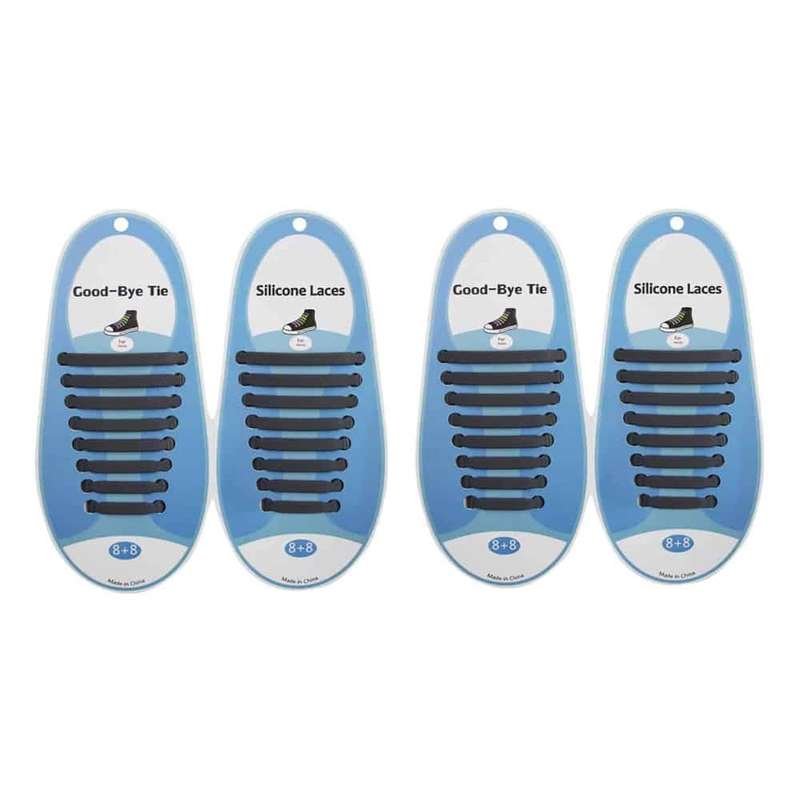 Killer Deals elastic lazy no-tie silicone speed laces - Grey (Adults)(x2 Combo)