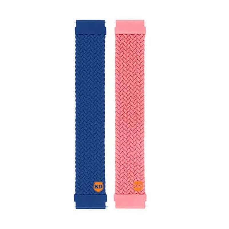 Killer Deals 20mm Universal Watch Elastic Loop Strap (XS)- Navy + Pink Combo