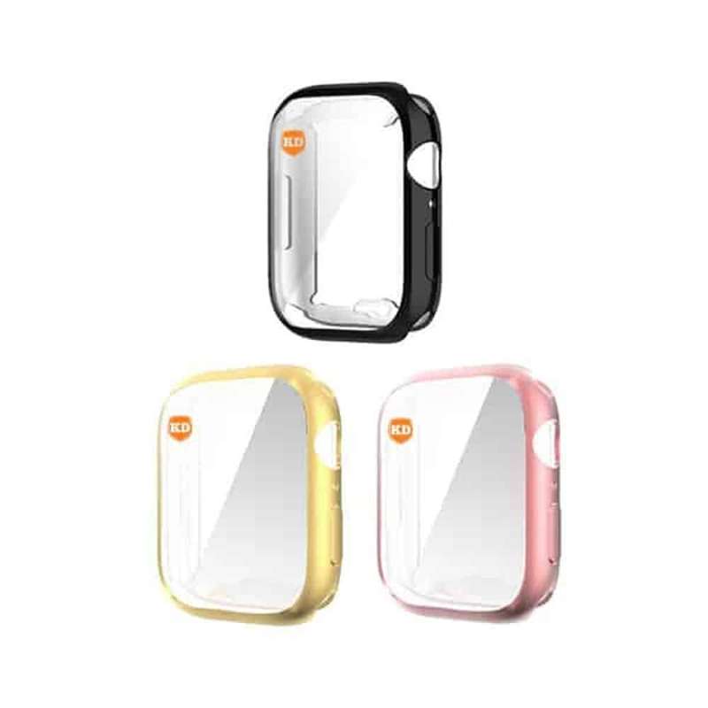 Killer Deals 41mm Frame Case for Apple Watch 7- Black + Gold + Pink Combo