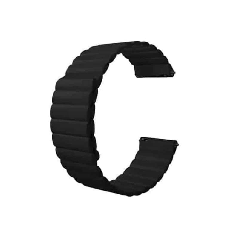 Killer Deals 18mm Universal Silicone Magnetic Strap for Huawei Samsung Garmin - Black