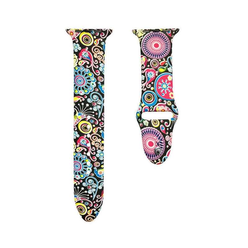 Killer Deals Flower Silicone Strap for 42/44/45/49mm Apple Watch- S/M