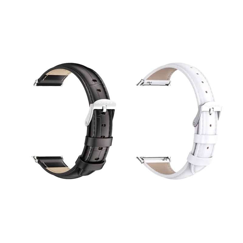 Killer Deals PU Leather Straps for Huawei Band 6- Black & White 2 Pack
