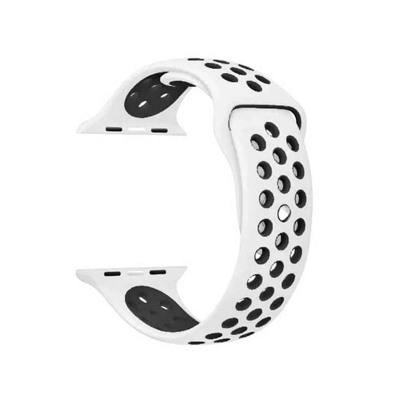 Killer Deals Silicone Strap for 38/40/41mm Apple Watch (M/L) - White & Black