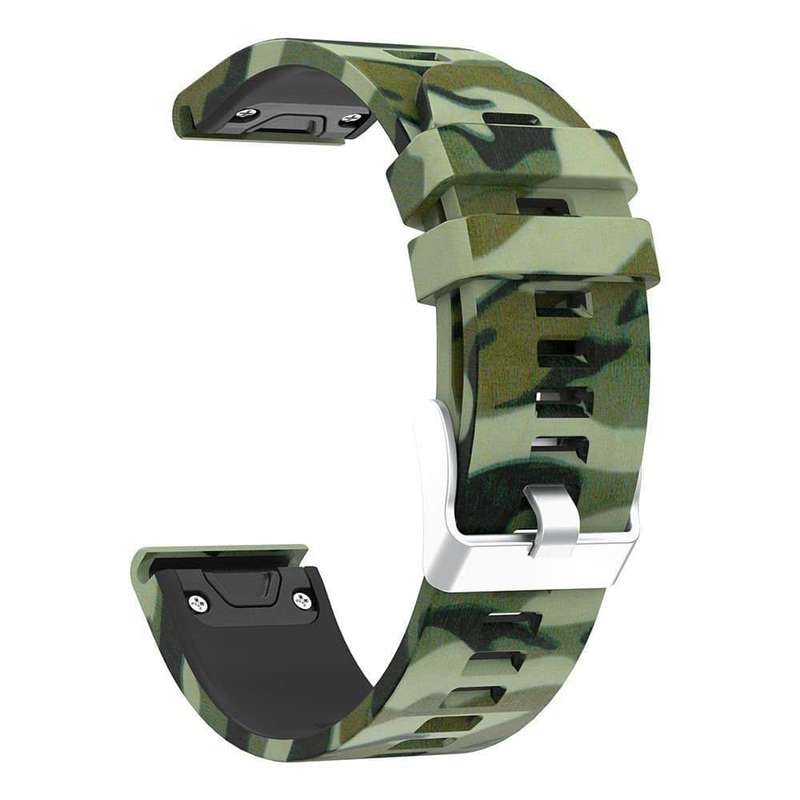 Killer Deals Silicone Strap for 22mm Garmin Fenix 5/6/935/945/S60 - Camo Green