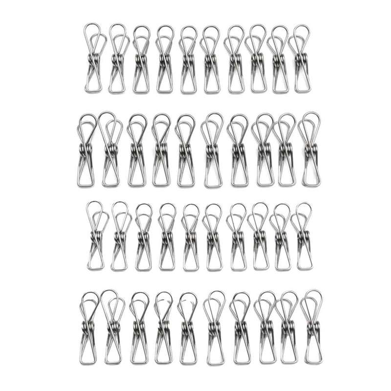 Laundry Hanging & Drying Washing Stainless-Steel Pegs x2 - Combo