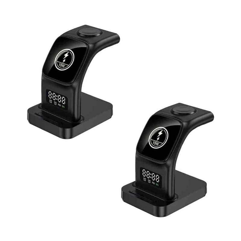 Killer Deals 5-in-1 MagSafe Wireless Charging Clock Station Dock for Apple x 2 combo
