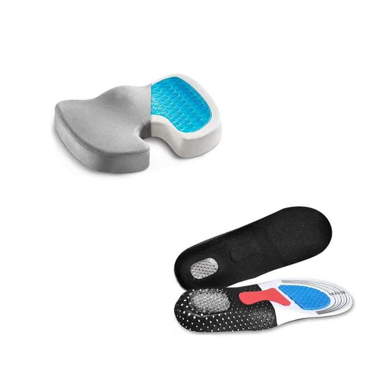 Killer Deals Shoe Silicone Gel Inserts (UK 2-7) & Gel Memory Foam Cushion