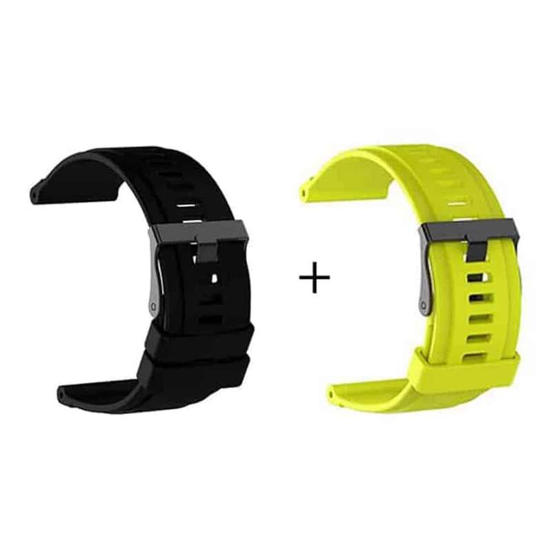 Suunto Traverse Silicone Strap - Black/Yellow Combo