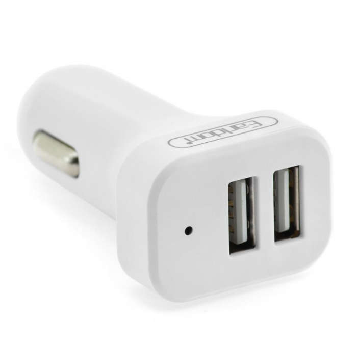 Earldom Portable USB Smart Fast Car Charger 2.1A With Lightning Cable 1m