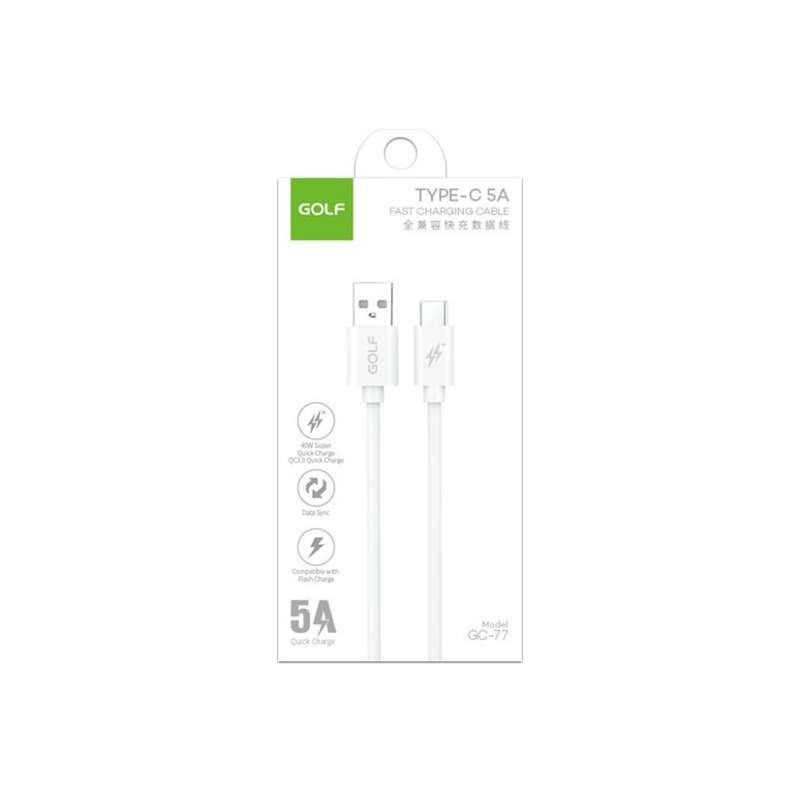 GOLF 5A Fast Charging Cable For Type-C USB Cable GC-77 1m