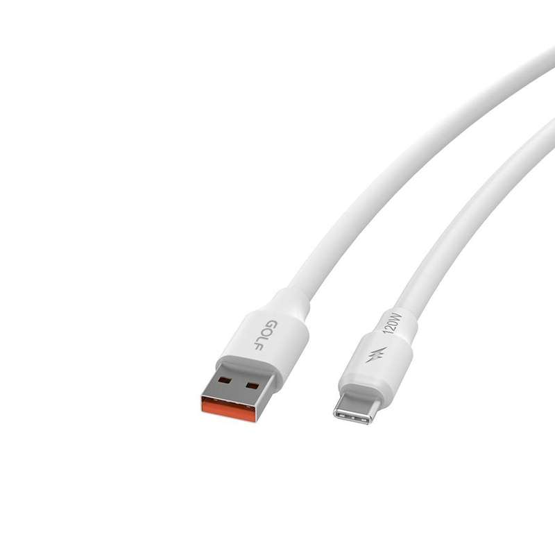 Golf GC-98T 120W 6A Type-C PVC Tube Cable - White 1m