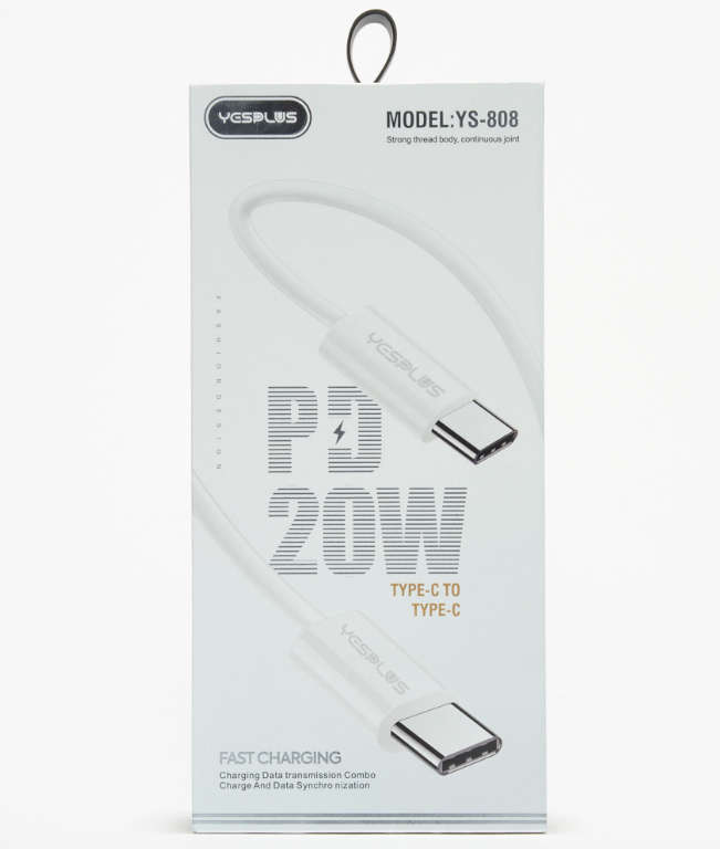 Yesplus YS-808 Type-C To Type-C PD20W Fast Charge 1m Cable