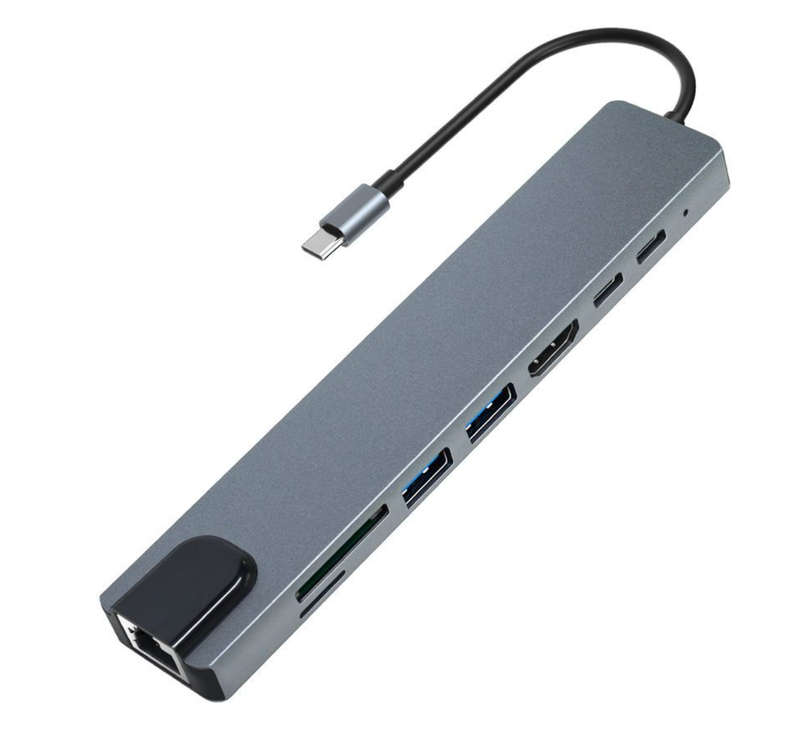Type-C to HDTV 8 in 1 Adapter