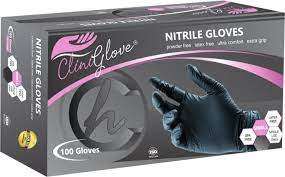 Nitrile Gloves Black Large (100's)