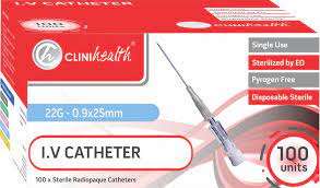 IV Catheter 20G without port and wings (100's) - Pink